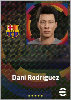 Dani Rodríguez eFootball 2026 player card, 67 OVR RWF