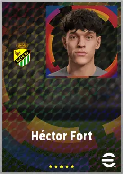 Héctor Fort eFootball 2026 player card, 73 OVR RB