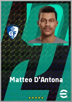 Matteo D'Antona eFootball 2026 player card, 63 OVR LWF