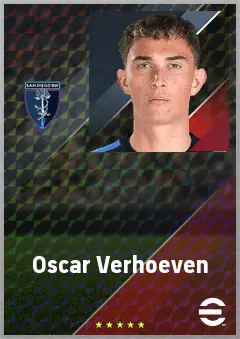 Oscar Verhoeven eFootball 2026 player card, 70 OVR RB