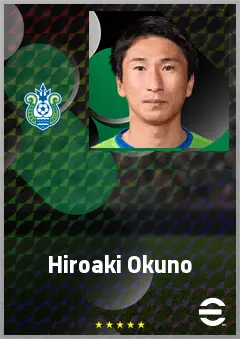 Okuno Hiroaki eFootball 2026 player card, 64 OVR DMF