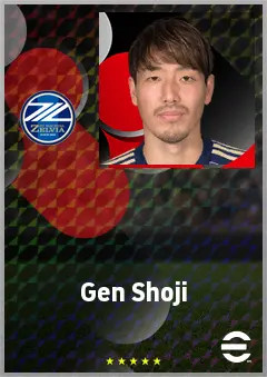Shoji Gen eFootball 2026 player card, 71 OVR CB