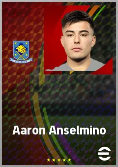 Aaron Anselmino eFootball 2026 player card, 73 OVR CB