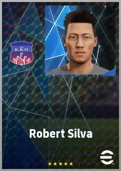 Robert Silva eFootball 2026 player card, 69 OVR LWF