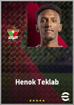 Henok Teklab eFootball 2026 player card, 67 OVR LMF