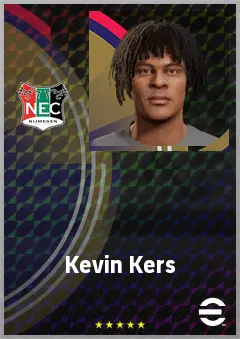 Kevin Kers eFootball 2026 player card, 62 OVR RWF