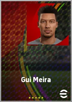 Gui Meira eFootball 2026 player card, 65 OVR AMF