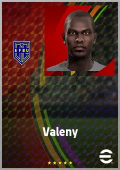 Valeny eFootball 2026 player card, 77 OVR RB