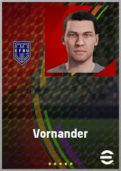 Vornander eFootball 2026 player card, 76 OVR CB
