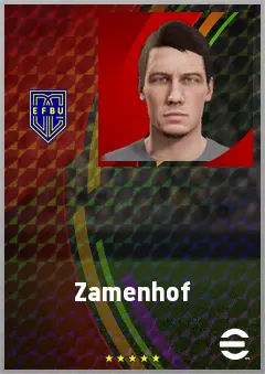 Zamenhof eFootball 2026 player card, 70 OVR GK