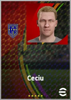 Ceciu eFootball 2026 player card, 75 OVR CB