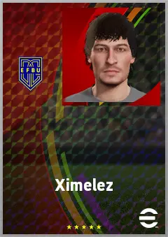 Ximelez eFootball 2026 player card, 76 OVR LMF