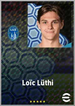 Loïc Lüthi eFootball 2026 player card, 68 OVR CB