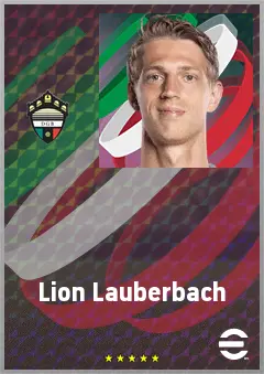 Lion Lauberbach eFootball 2026 player card, 69 OVR CF