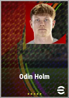 Odin Holm eFootball 2026 player card, 69 OVR CMF