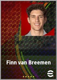 Finn van Breemen eFootball 2026 player card, 70 OVR CB