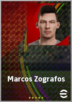 Marcos Zografos eFootball 2026 player card, 61 OVR GK