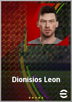 Dionisios Leon eFootball 2026 player card, 56 OVR LB