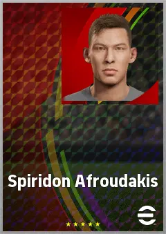Spiridon Afroudakis eFootball 2026 player card, 58 OVR CB