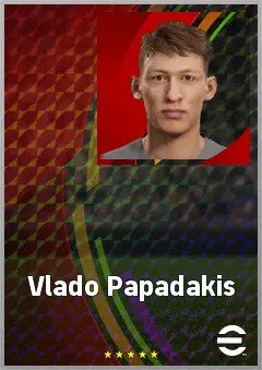 Vlado Papadakis eFootball 2026 player card, 58 OVR RMF