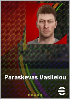 Paraskevas Vasileiou eFootball 2026 player card, 60 OVR CF