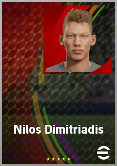 Nilos Dimitriadis eFootball 2026 player card, 56 OVR DMF
