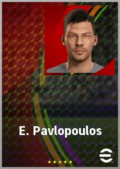 E. Pavlopoulos eFootball 2026 player card, 58 OVR LMF