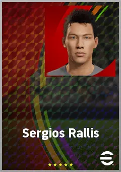 Sergios Rallis eFootball 2026 player card, 59 OVR CF