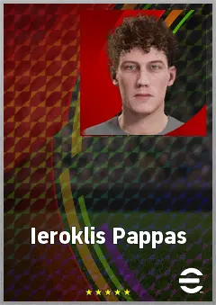 Ieroklis Pappas eFootball 2026 player card, 58 OVR LMF