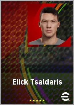 Elick Tsaldaris eFootball 2026 player card, 56 OVR DMF