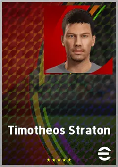 Timotheos Straton eFootball 2026 player card, 57 OVR RWF