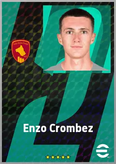 Enzo Crombez eFootball 2026 player card, 64 OVR GK