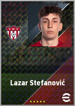 Lazar Stefanović eFootball 2026 player card, 68 OVR CB