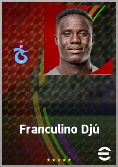 Franculino Djú eFootball 2026 player card, 74 OVR CF