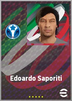 Edoardo Saporiti eFootball 2026 player card, 67 OVR AMF