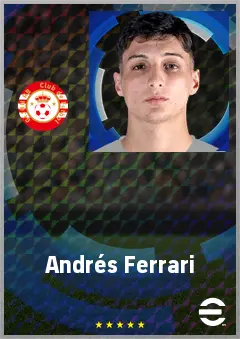 Andrés Ferrari eFootball 2026 player card, 70 OVR CF