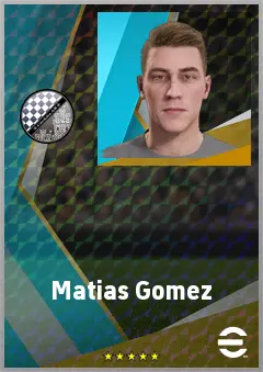 Matias Gomez eFootball 2026 player card, 68 OVR DMF