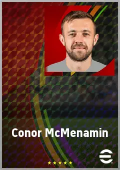 Conor McMenamin eFootball 2026 player card, 69 OVR RWF