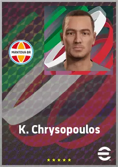 K. Chrysopoulos eFootball 2026 player card, 66 OVR CB