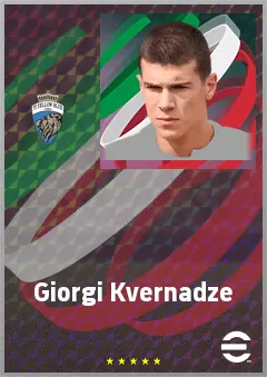 Giorgi Kvernadze eFootball 2026 player card, 71 OVR LWF