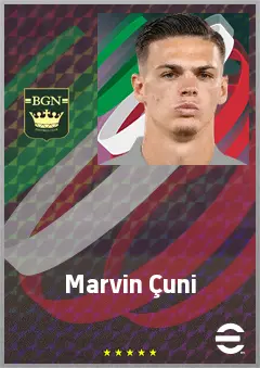 Marvin Çuni eFootball 2026 player card, 68 OVR CF