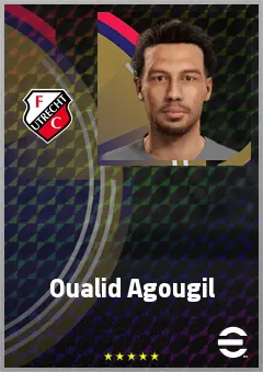 Oualid Agougil eFootball 2026 player card, 67 OVR DMF