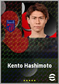 Hashimoto Kento eFootball 2026 player card, 71 OVR DMF