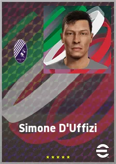Simone D'Uffizi eFootball 2026 player card, 69 OVR LWF