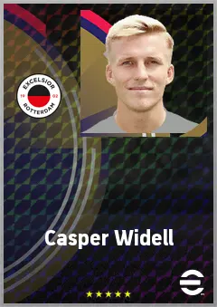 Casper Widell eFootball 2026 player card, 71 OVR CB