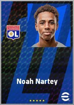 Noah Nartey eFootball 2026 player card, 72 OVR AMF