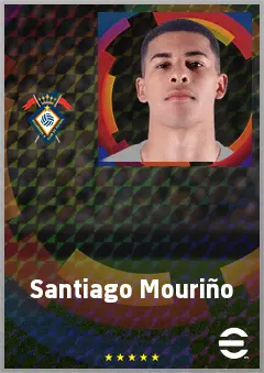 Santiago Mouriño eFootball 2026 player card, 74 OVR CB