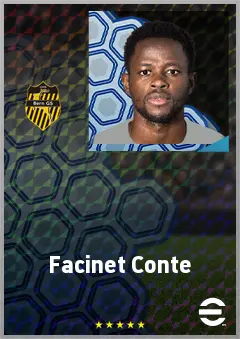 Facinet Conte eFootball 2026 player card, 65 OVR CF