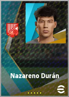Nazareno Durán eFootball 2026 player card, 65 OVR GK