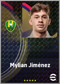 Mylian Jiménez eFootball 2026 player card, 67 OVR CMF